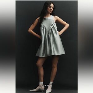 Elegant Gray Sleeveless Dress